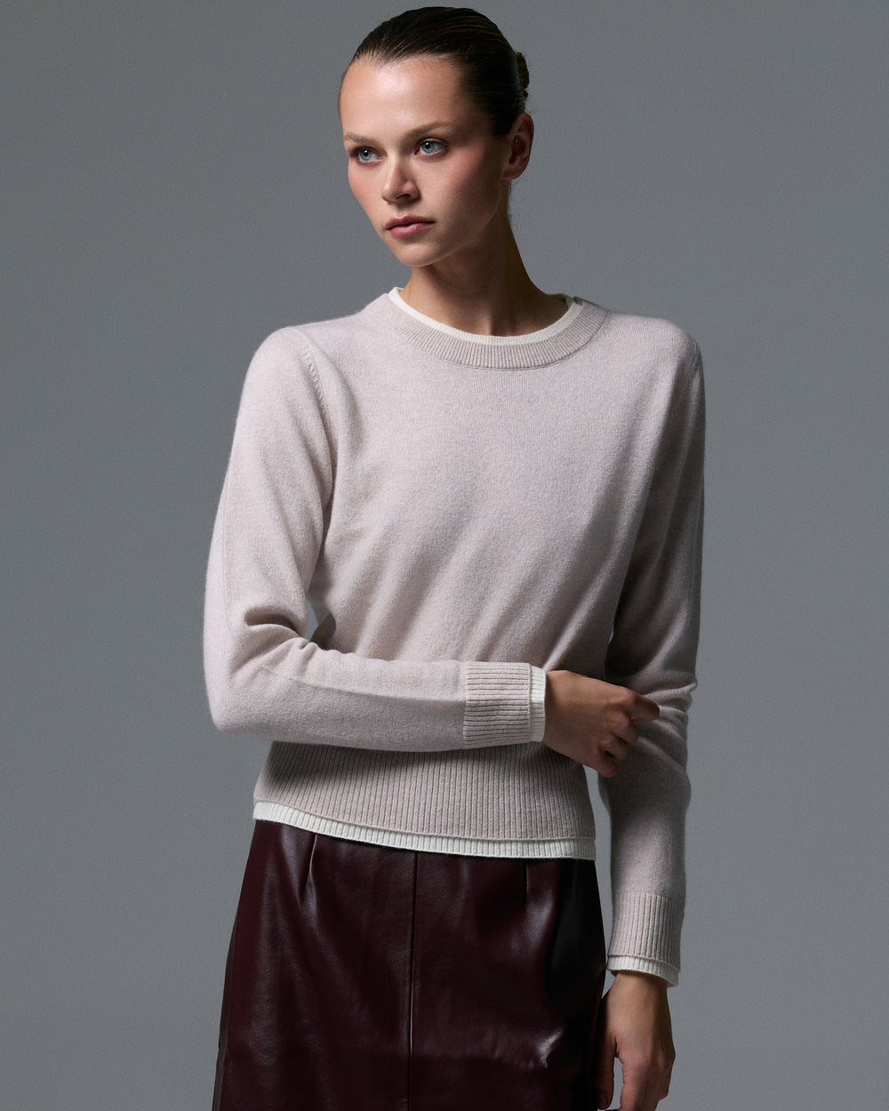 Tove Layered Cashmere Crewneck