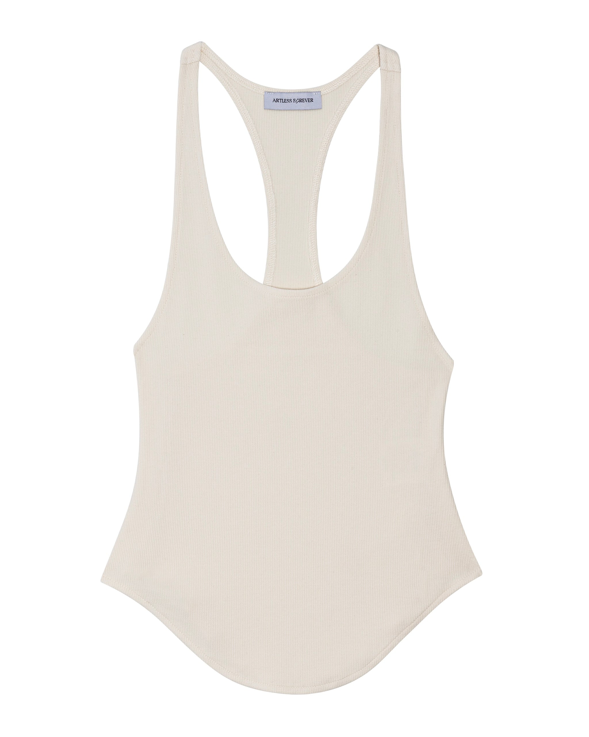 efu EATHER SLEEVELESS TOP ホワイトF Essential Stringer - White