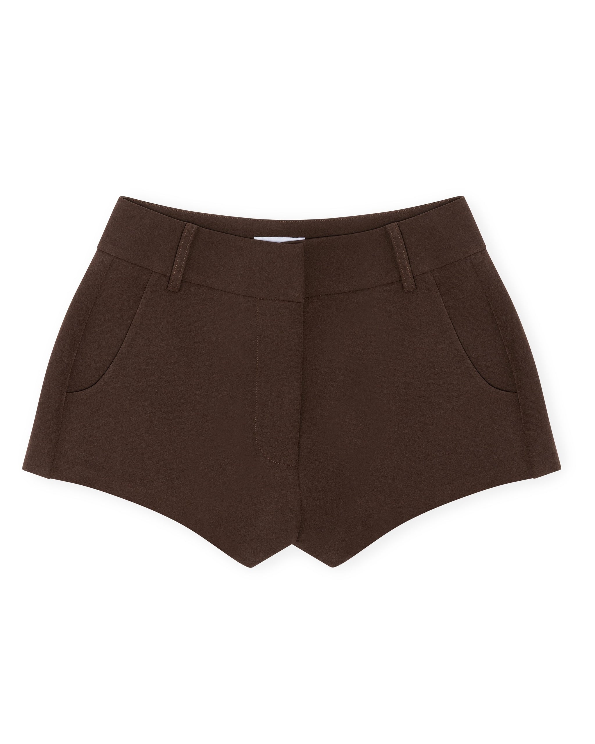 ★SCULPTOR★ Dot Volumer Shorts Brown SC25S437BR Mini Shorts - Chocolate Brown | Artless Forever
