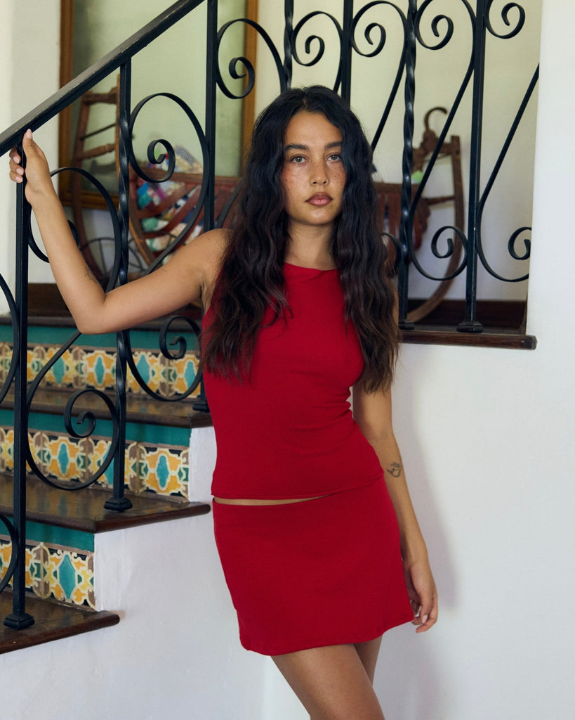 EASY SKIRT - CRIMSON - Artless Forever