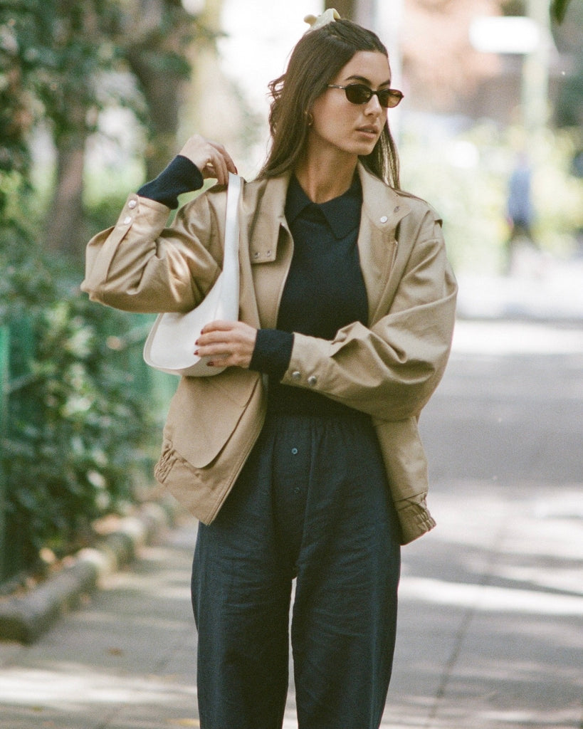 LINEN RELAXED PANTS - NAVY BLUE - Artless Forever