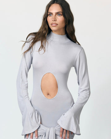 NOA CUTOUT DRESS - SILVER - Artless Forever