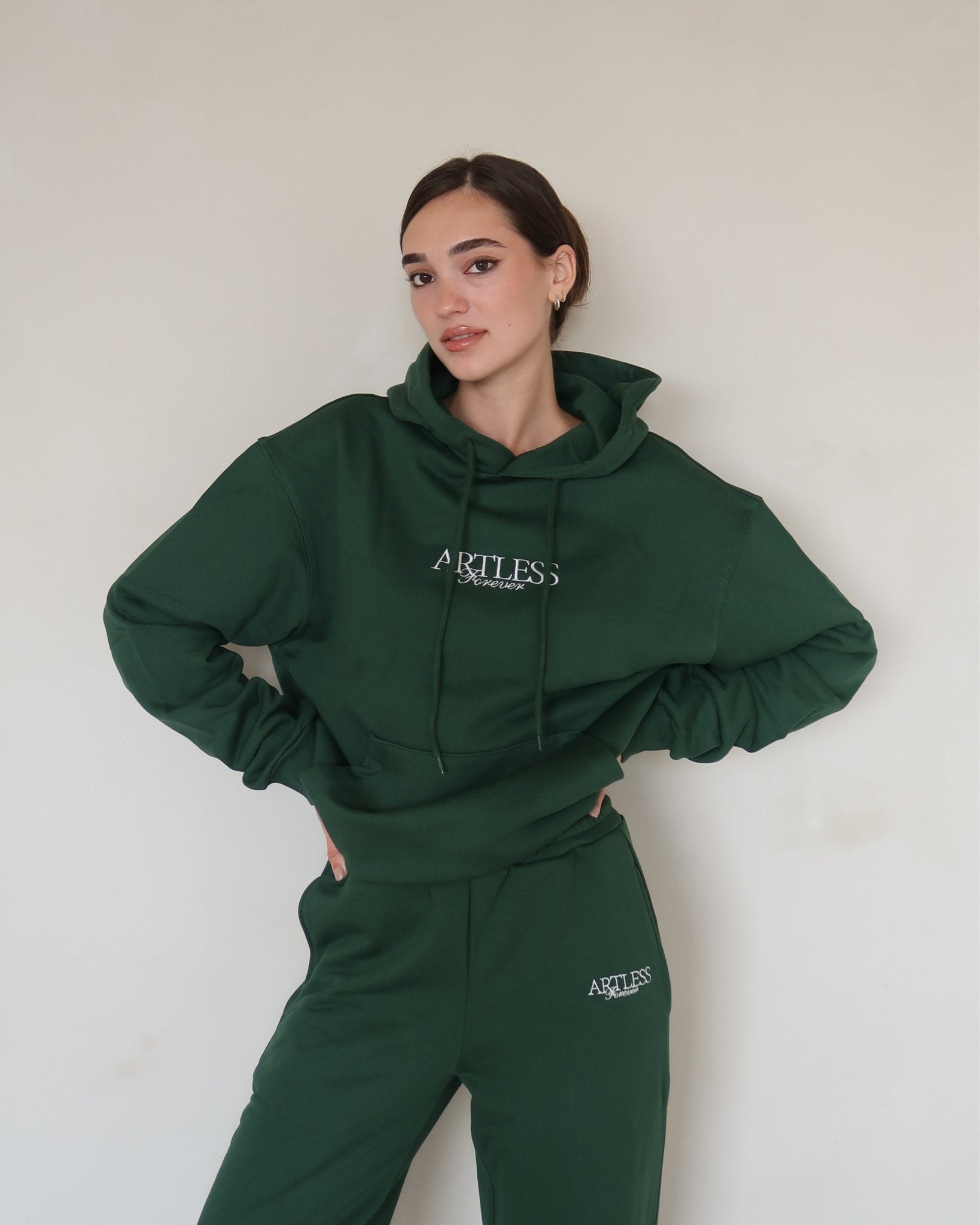 ENFOLD - エンフォルド 23SS BIG SILHOUETTE PULLOVER All-gender Fading Forest Organic Fleece Hoodie Sweatshirt